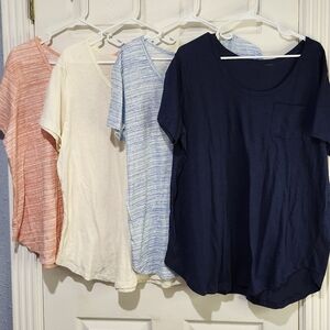 Women's Casual Short Sleeve Pocket Tees Size 2X Bundle Of 4